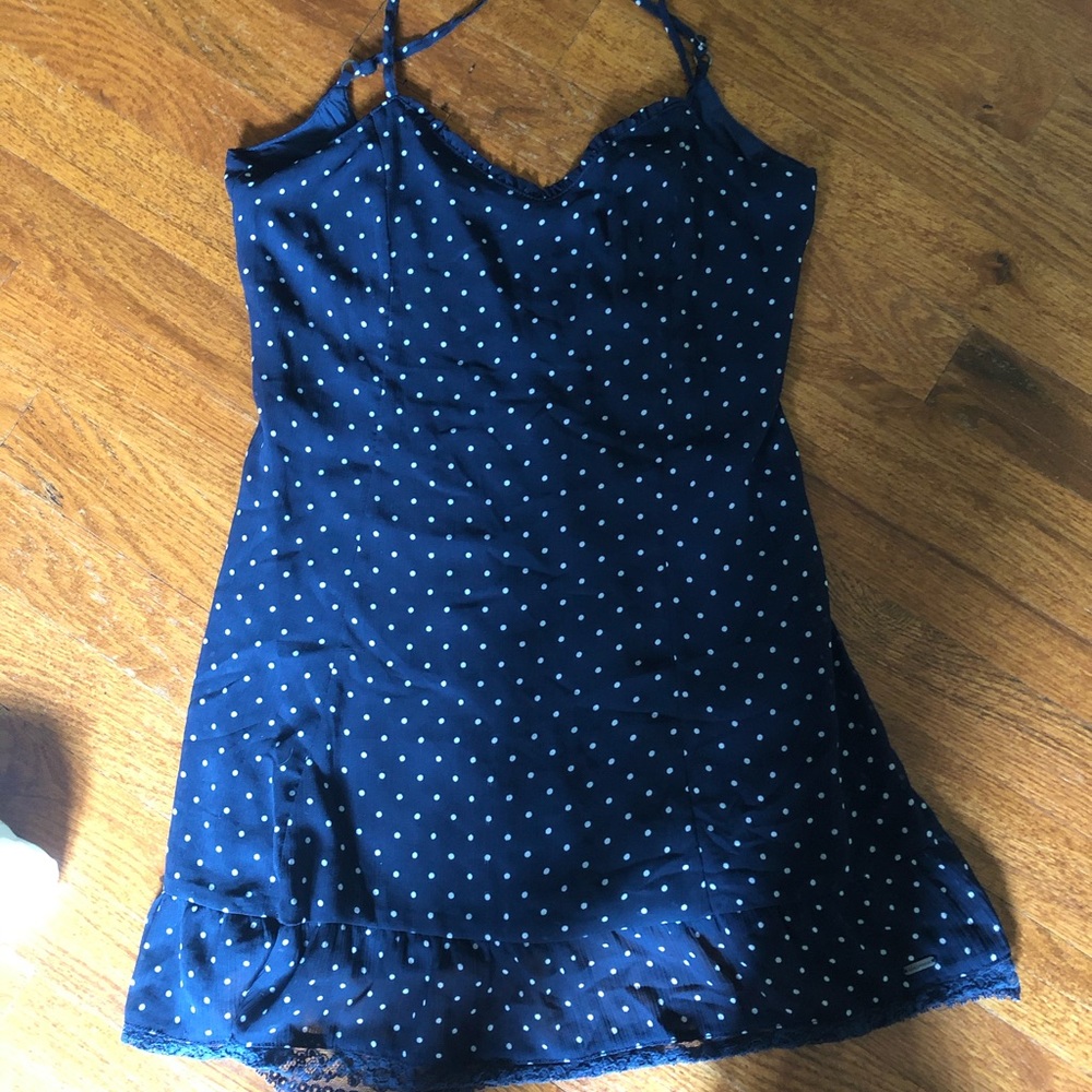 ABERCROMBIE KIDS Navy Blue Polka-Dotted Sundress